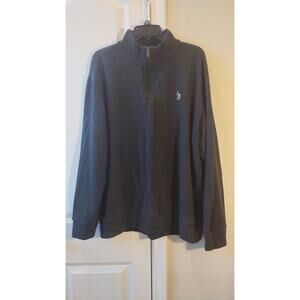 US Polo Assn Men 1/4 Zip sweater Shirt Top XL Cotton Blend
